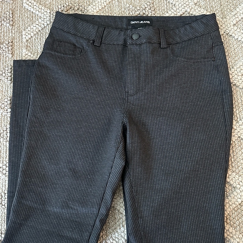 DKNY Dark Gray Patterned Pants